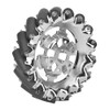 6in Mecanum Wheel Metal Right with 16pcs TPU Rubber Rollers