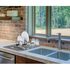 Silicone Dish Drying Mat - 30 x 24 - 3XL Large Dish Drying Mat, Counter top Mat, Dish Draining Mat, Sink Mat, Large Silicone Trivet (3XL, GREY)