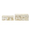 Deco 79 Leather Handmade Decorative Box Decorative Keepsake Boxes with