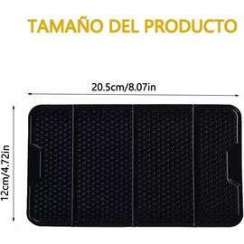 WADY Soporte Antideslizante para Tablero de Auto - Organizador Plegable Multiuso para Teléfonos, Llaves, Gafas y Cartera - Accesorio de Coche Compacto y Práctico