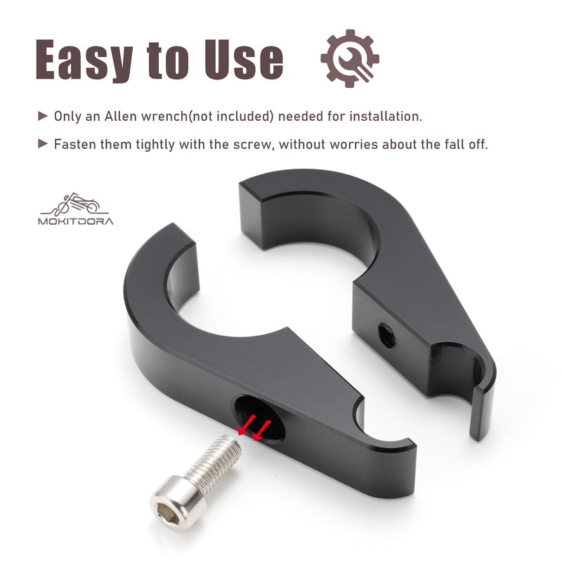 MoKitDora 1" Handlebar or Frame Mount Clutch Throttle Cable Clamp