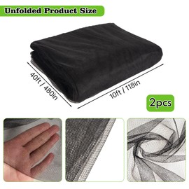 78x10Ft Mosquito Netting Garden Mesh Netting, Fly Bird Net Barrier Hunting Blind Plant Protecting Net, 3x24m,Black