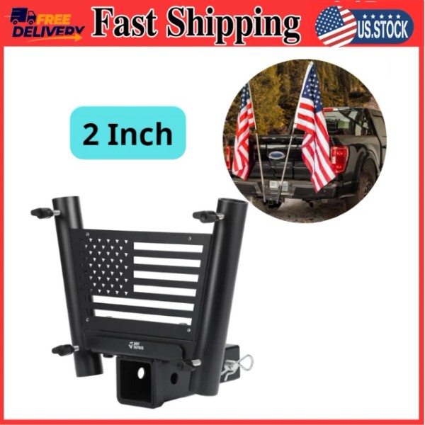 JoyTutus Hitch Mount Flag Pole Holder Standard 2" Receivers Fits