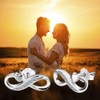 Infinity Earrings 925 Sterling Silver Studs Forever Love Accent Fashion