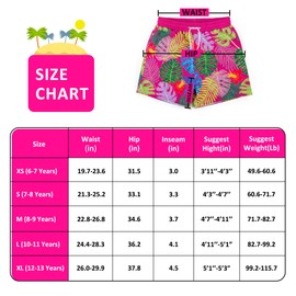 BIG ELEPHANT 2 Packs Boys Swim Trunks with Compression Liner, UPF 50+ Kids Bathing Suit, Quick Dry Swimming Shorts