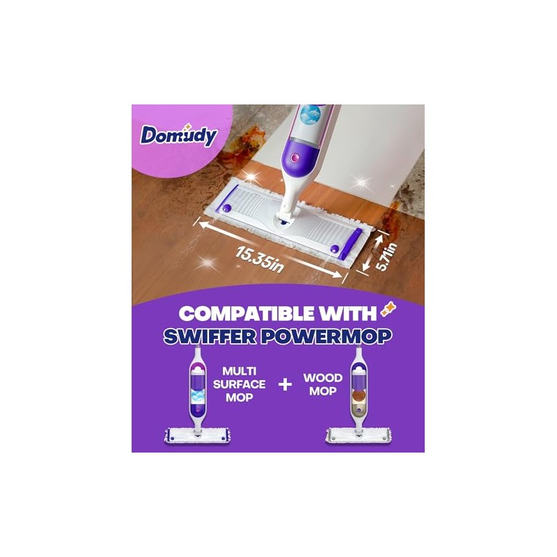 5X Cleaning Power Mop Refills for Swiffer Power Mop, 500+