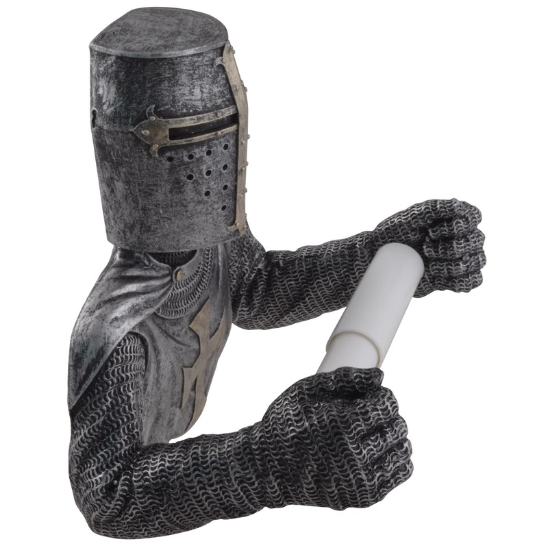 Crusader Toilet Roll Holder Bronze Silver with Plastic Holder Hand