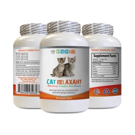 MY LUCKY PETS LLC just Relax for Cats - Advanced Relaxant for Cats - Calms Down Your CAT - Anxiety Relief Complex - Pure Valerian Root for Cats - 1 Bottle (90 Chewable Tablets)