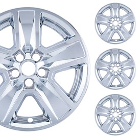 PACRIM 17" Gloss Black Wheel Skin Set Made for Jeep Compass (2022-2023) | Durable ABS Plastic Cover Hubcap | Fits Directly Over OEM Wheel