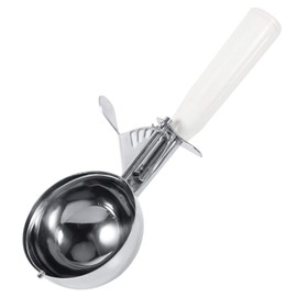 Ice Cream Scoops with Easy - Stainless Steel Cookie Scoop for Ice Cream, Meatballs, Mellon Balls, Mashed Potatoes and Muffins(8CM-White)