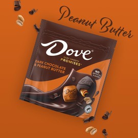 DOVE PROMISES Individually Wrapped Dark Chocolate & Peanut Butter Candy, 6.74 Oz Bag