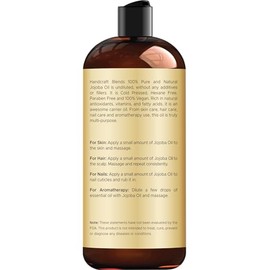 Handcraft Blends Jojoba Oil 473 100 Pure Natural Grade Carrier Hair Face And Body Deeply Moisturizing Anti Aging Cold Pressed Hexane Free