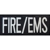 Shellback Tactical 3 x 7 Inch ID Placard with Hook Back (FIRE/EMS - White Text on Black Background)
