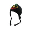 RW Rasta Peace Wool Ski Hat Black