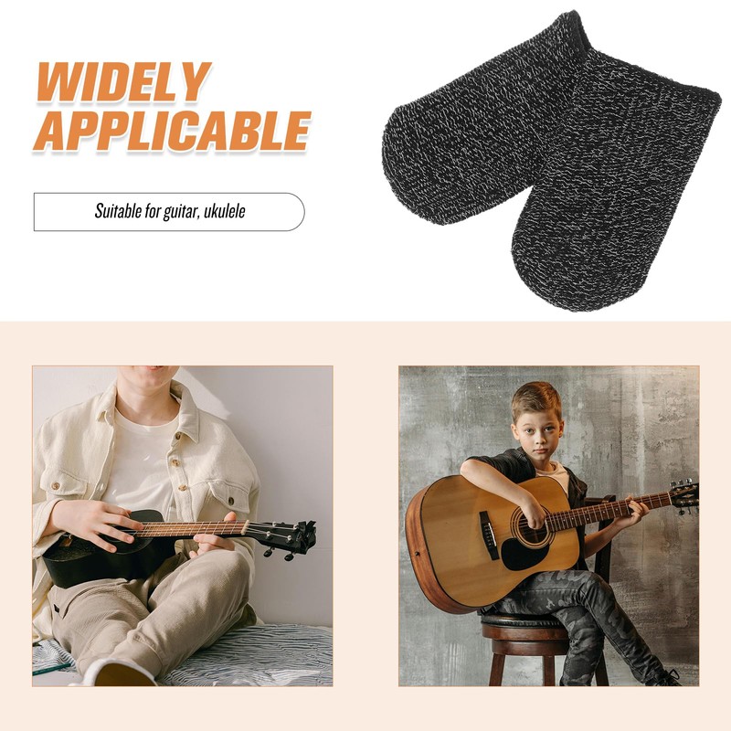 2pcs Guitar Finger Protector Guitar Fingertip Protector Finger Sleeves for