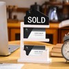 Real Estate Business Card Holder Wooden House Shape Display, Black