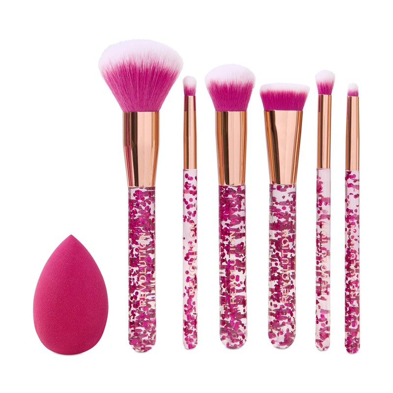 Revolution Full Look Makeup Brush Gift Set, 7-Piece Eye, Face
