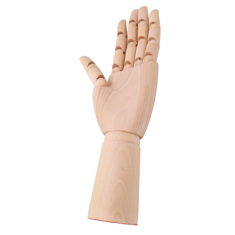 Wooden Hand Model Movable Flexible Durable Wood Wide Application Wooden