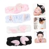 IWOWHERO 4pcs Makeup Headband with Animal Ears Soft and Skin