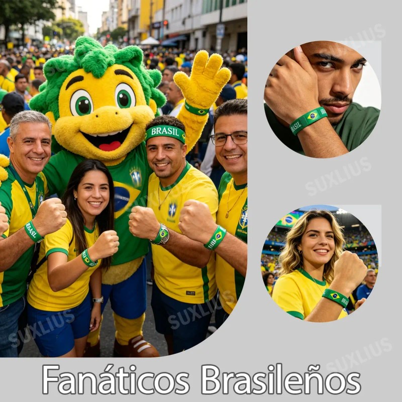 2026 México De La Copa Del Mundo Animando Pulsera-2 Piezas