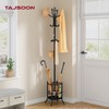 Tajsoon Coat Rack Stand with Umbrella Holder, Coat Tree Freestanding