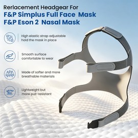 YBWM 4 Pack F&P CPAP Headgear Replacement for Fisher and Paykel Simplus & Eson 2 Full Face Mask,Premium Fabric F&P Eson 2 Headgear,Snugly Fit & Reduce Air Leaks F&P Simplus Headgear-Med/Lrg