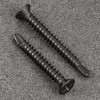 Wensilon（400pcs）#8×3/4”for Sheet Metal Self-Tapping Screws 410 Stainless Steel Flat Head