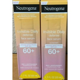 Neutrogena 2 lot  Neutrogena Invisibly Daily Defense Face Serum Sunscreen SPF 60 EXP 12/25+