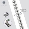 NKlaus Genuine 925 Sterling Silver Snake Chain 0.80 mm Wide,