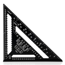 Speed Square Set, AivaToba 12 Inch/300mm Aluminum Alloy Metric Triangle Ruler, Carpenters Square for Angle Measuring and Marking.