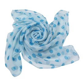 Whakano Polka Dot Georgette Scarf Women, Neckerchief Silk Feel Scarf, Scarf 160 x 50 cm, Long Soft Scarf Stole for Evening Dress, Bridesmaids, Wedding, Festive, for Spring Summer All Year Round, dark