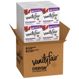Vanity Fair® Extra Absorbent Premium Paper Napkin, 640 Count, Dinner Napkin for Messy Meals