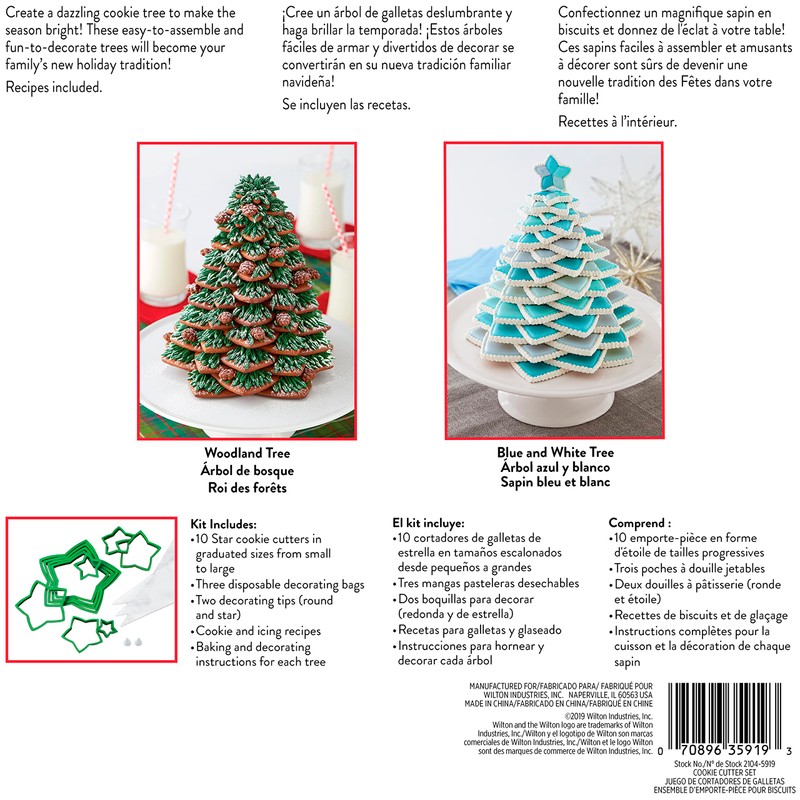 Wilton Cookie Tree Cutter Set, Green, 1.91 x 20.96 x