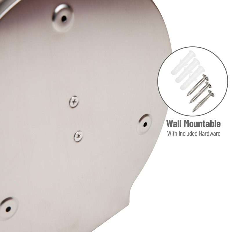 Mind Reader Toilet Paper Dispenser, Wall Mount, Lock with Key,