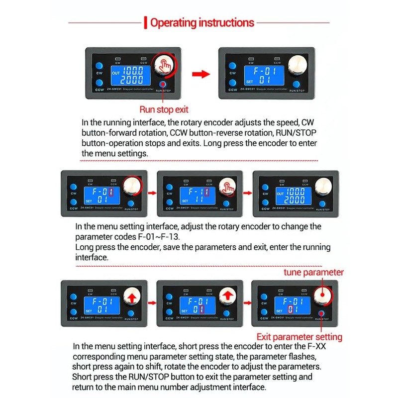 DollaTek 42 57 Stepper Motor Controller Forward and Reverse Angle