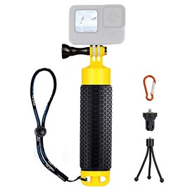 YALLSAME Floating Hand Grip Underwater Handle Mount with Detachable Tripod Stand for All GoPro Hero 10 9 7 8 6 5 4 3 DJI OSMO SJCAM ACASO Action Camera Ideal for Diving Snorkeling Swimming Water Sport