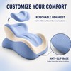 Ergonomic Prone Reading Pillow with Removable Headrest, Memory Foam Stomach-Lying