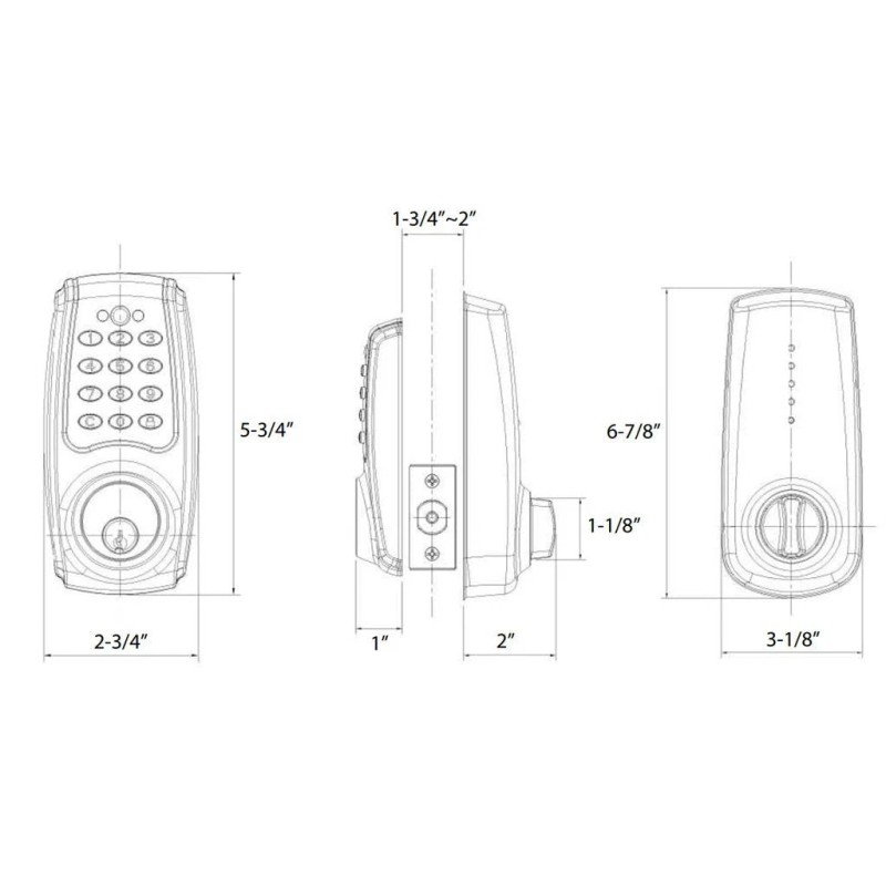 Pamex FKD Electronic Keypad Deadbolt - Dark Bronze