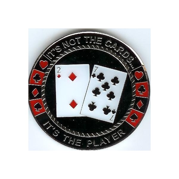 The Player not the Cards Poker Weight Card Guard Cover Chip Coin