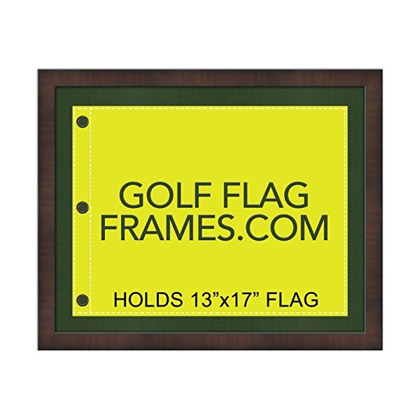 Golf Flag Frames 16x20 Brown, Moulding brn-001, Green Mat (Holds