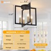 Semi Flush Mount Ceiling Light Fixture, Modern Farmhouse 4-Light Black