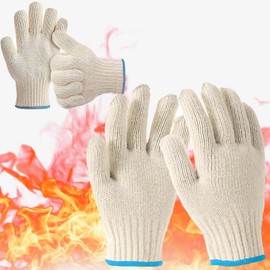 2 Pairs Oven Gloves Heat Resistant, Oven Gloves with Fingers, Baking Gloves, Non-Slip&Reusable Kitchen Oven Gloves for Cooking, Baking, Grilling（blue）