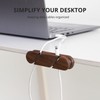 muso wood Cable Clips, Walnut Cord Holder, Cable Management Cord