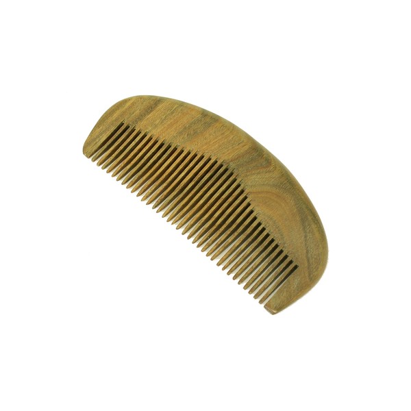 Wooden Comb Pocket Comb Handmade Medium Tooth Green Sandalwood Hair Comb - WC004