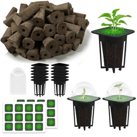 SOMYMORE 72-Pcs Seed Pod Kit, Including Hydroponics Garden Accessories (24pcs Grow Sponges, 12pcs Planting Baskets, etc.), Compatible Hydroponics Growing Systems
