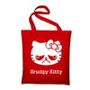 Grumpy Kitty Fun In Jute Bag, Cotton Bag and Fabric
