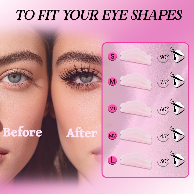 Eyelash Perming Kit Semi-Permanent Eyelash Perming Includes Upgraded Adhesive Powder