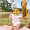 Shalofer Traje de primer cumpleaños para niña con diadema, White,