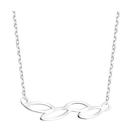 Sofia Milani - Women's Necklace 925 Silver - Leaf Pendant, Sterling Silver