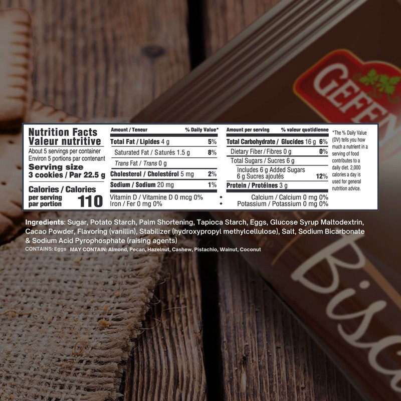 Gefen Gluten Free Chocolate Tea Biscuits 4.2oz (3 Pack) |